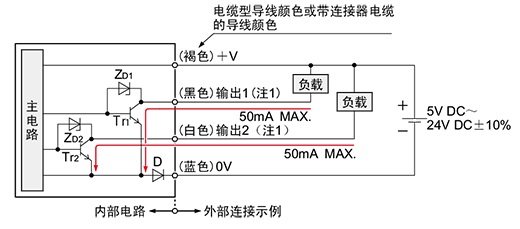 NPN输出型 输入·输出电路图