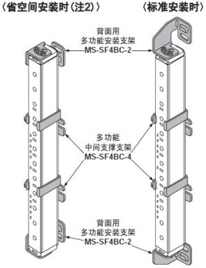 背面用多功能安装支架以及多功能中间支撑支架