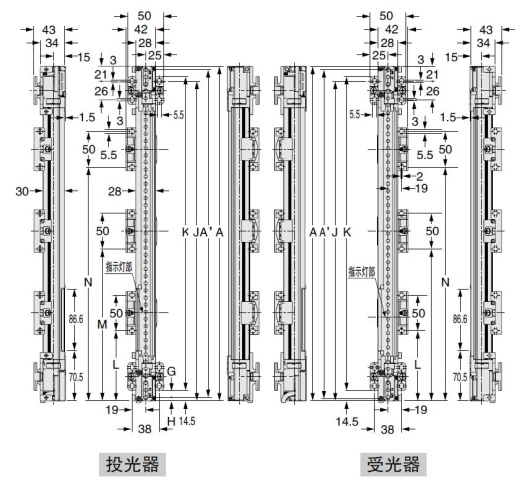 SF4B-□<V2> 背面安装图