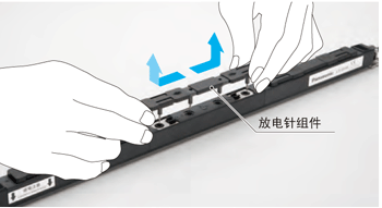 组件化，可简单地更换放电针